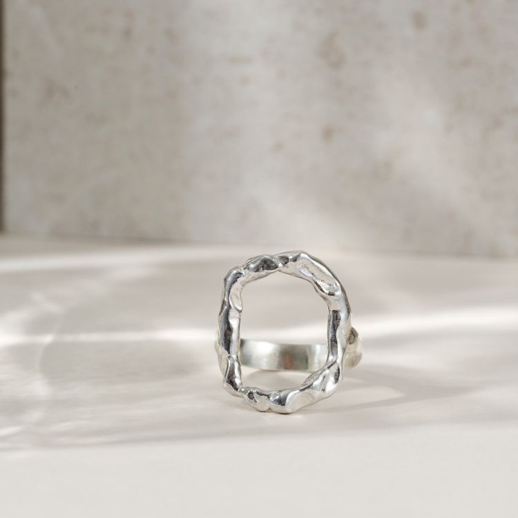 Statement Silver Halo Ring - Samuel Perry