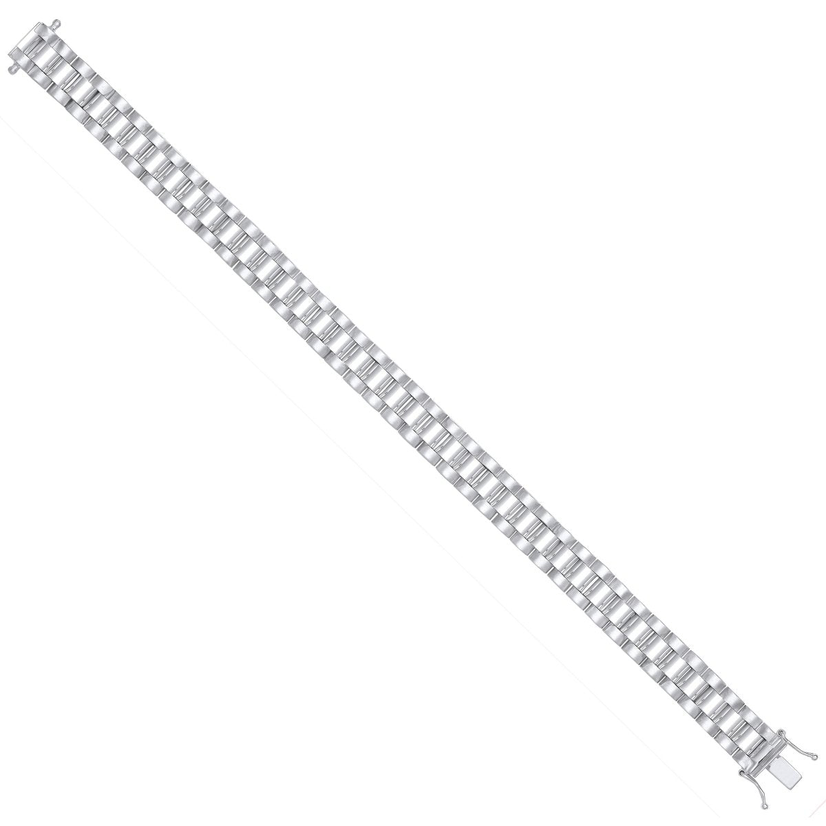 Sterling Silver 10mm Elegant Fancy Link Gents Bracelet - Samuel Perry
