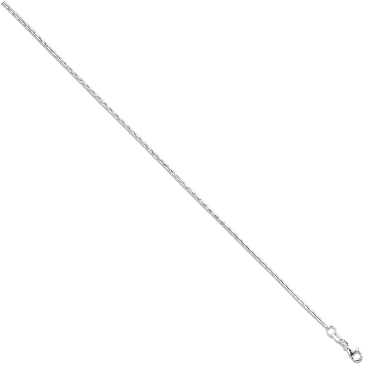 Sterling Silver 1.8mm Luxury Snake Chain - Samuel Perry