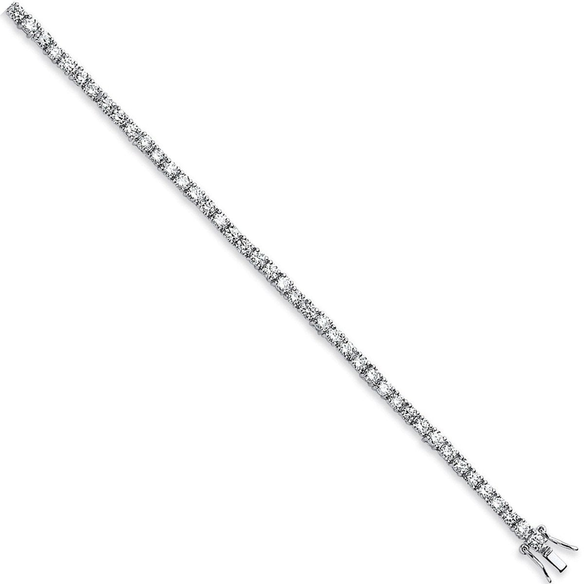 Sterling Silver 3.5mm Luxury Cz Tennis Baby 6" Bracelet - Samuel Perry