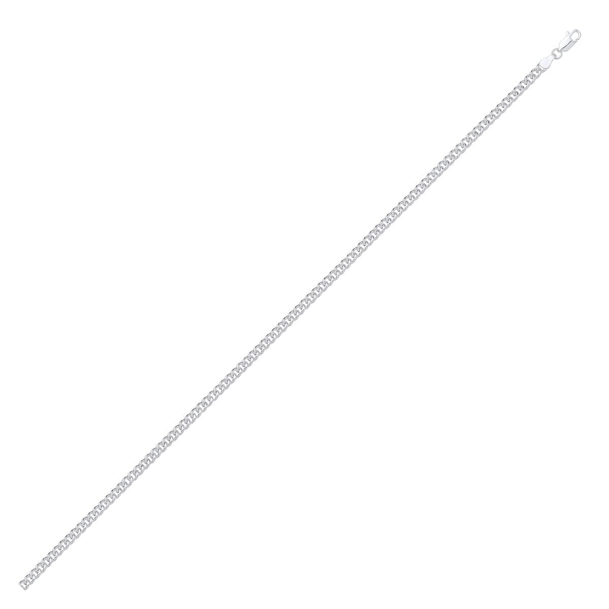 Sterling Silver 3.8mm Sleek Hollow Curb Chain - Samuel Perry