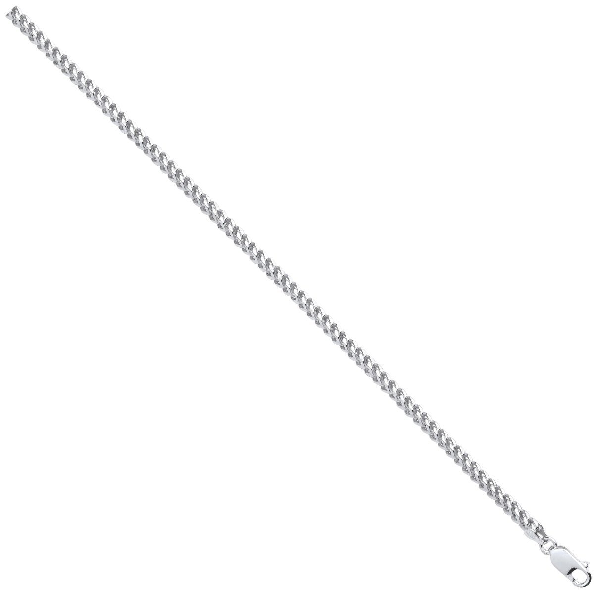 Sterling Silver 3mm Luxury Solid Franco Chain - Samuel Perry