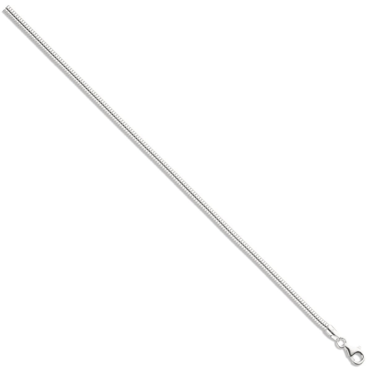 Sterling Silver 3mm Sleek Snake Chain - Samuel Perry