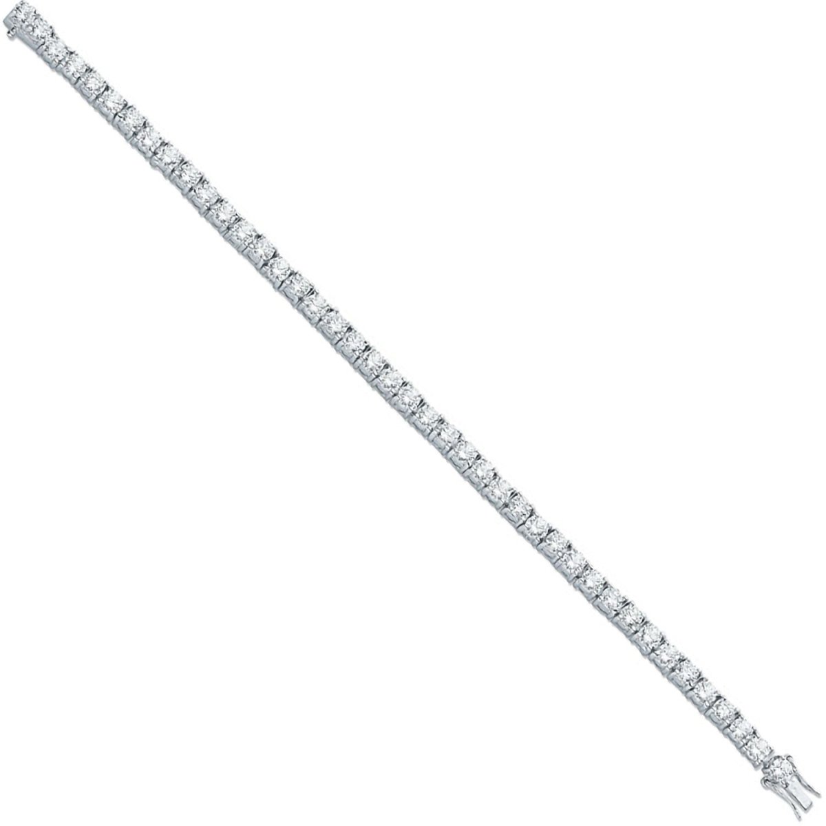 Sterling Silver 4.3mm CZ Tennis Bracelet - Samuel Perry