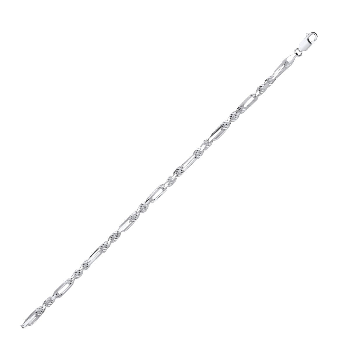 Sterling Silver 4.7mm Rope & Open Elongated Link Chain - Samuel Perry