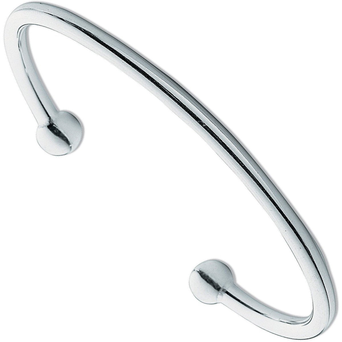 Sterling Silver 4mm Sleek Torgue Bangle - Samuel Perry