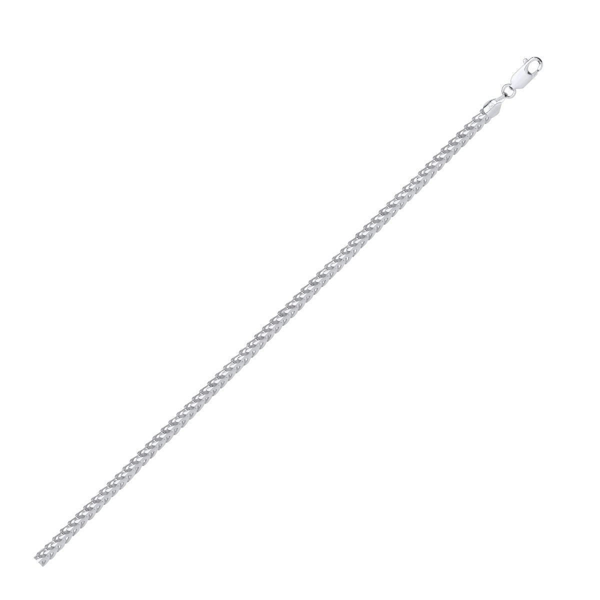Sterling Silver 4mm Solid Franco Bracelet - Samuel Perry