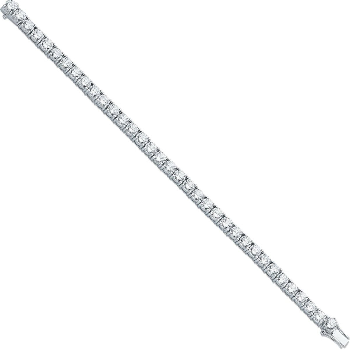 Sterling Silver 5.2mm Cz Tennis Bracelet - Samuel Perry
