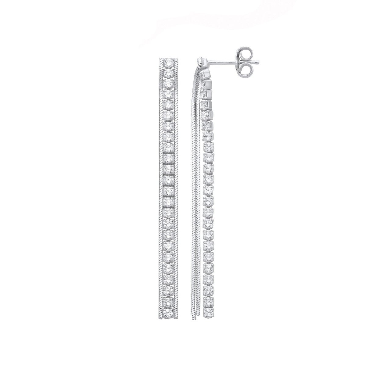 Sterling Silver 55mm Drop Earrings - Samuel Perry