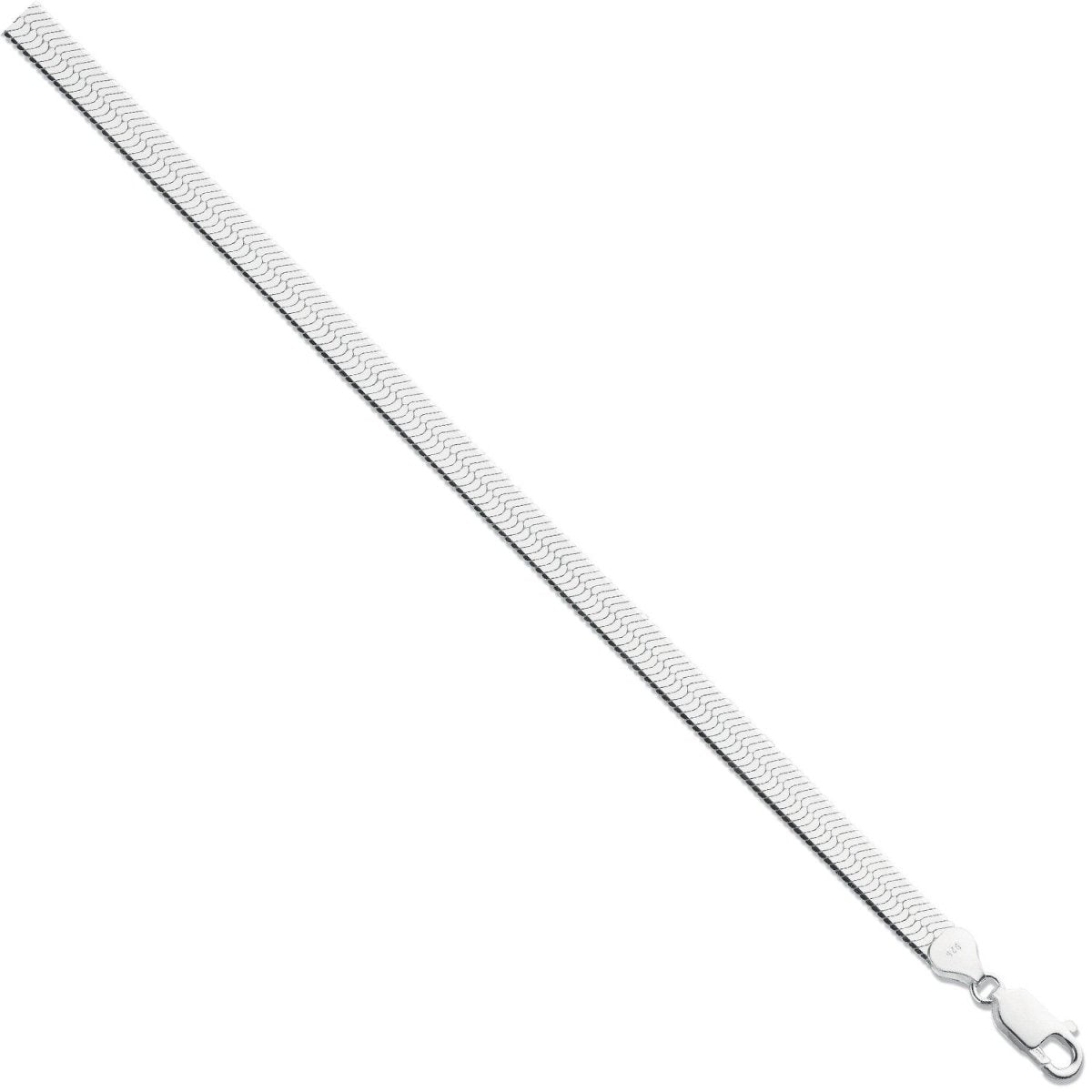 Sterling Silver 6.8mm Luxury Herringbone Chain - Samuel Perry