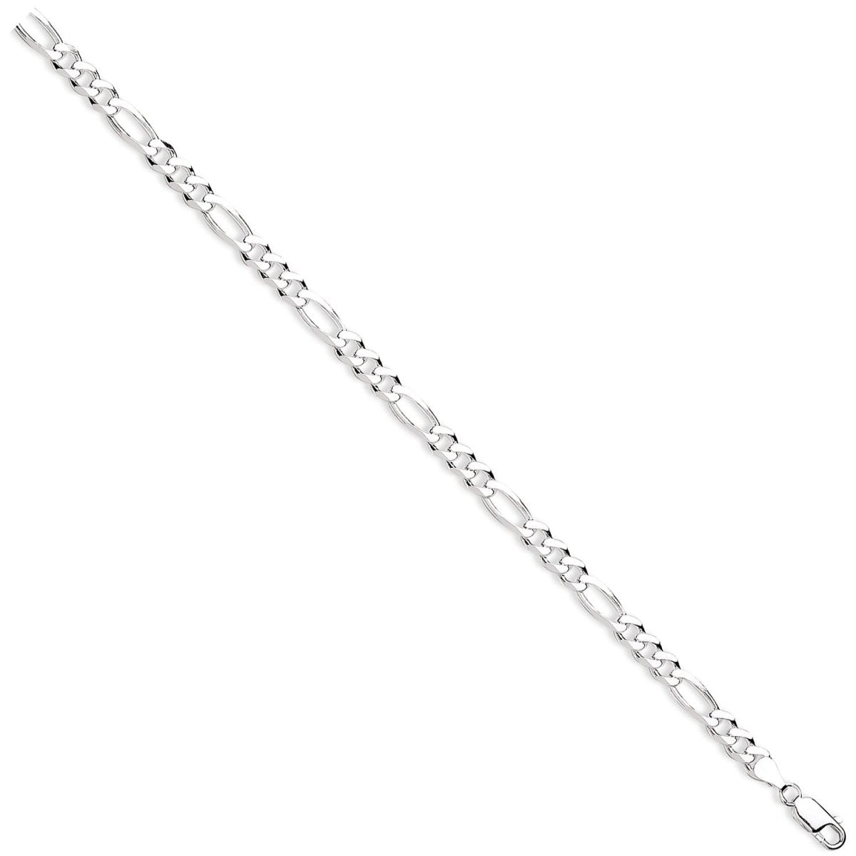 Sterling Silver 6mm Figaro Chain/Bracelet - Samuel Perry