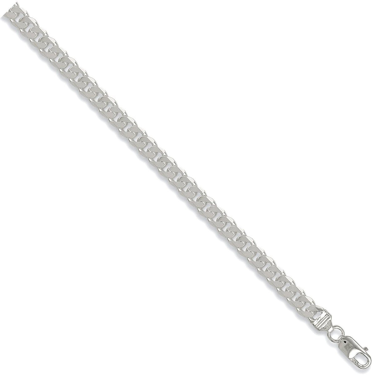 Sterling Silver 7.6mm Curb Bracelet - Samuel Perry