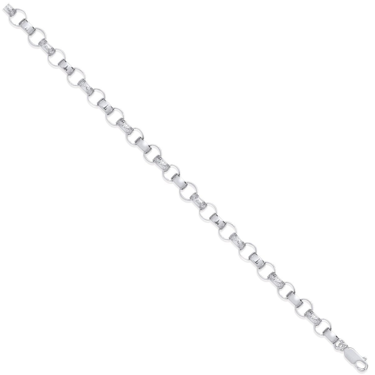 Sterling Silver 7mm Elegant Plain & Engraved Link Belcher Chain & Bracelet - Samuel Perry