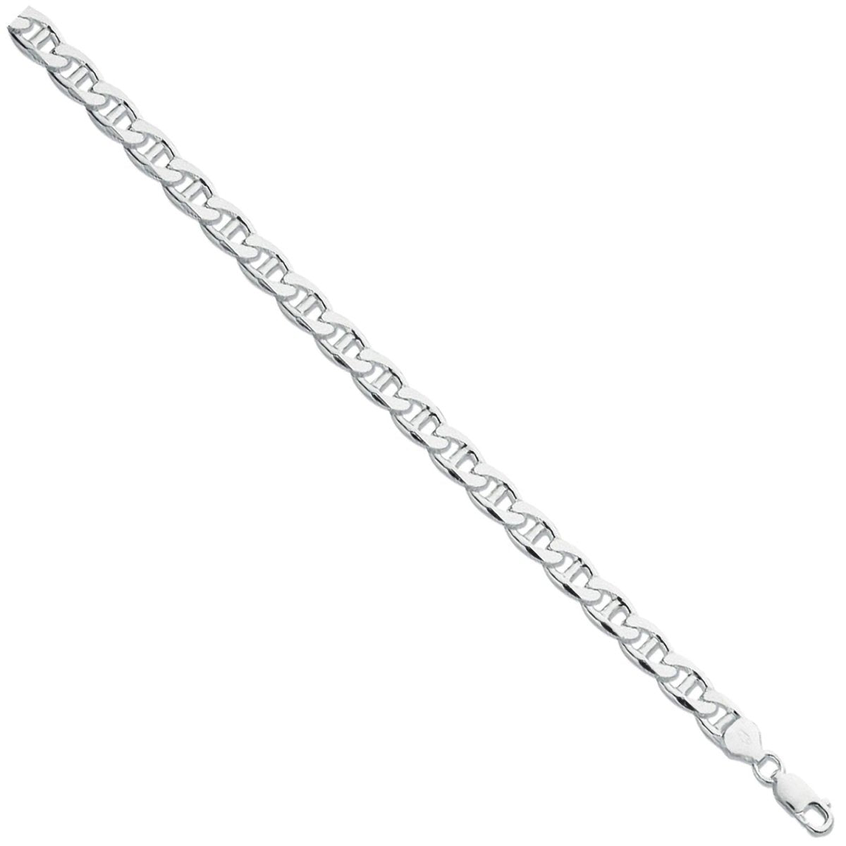 Sterling Silver 8mm Anchor Gents 8" Bracelet - Samuel Perry