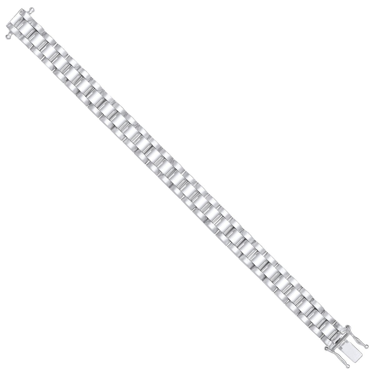 Sterling Silver 8mm Luxury Fancy Link Kids Bracelet - Samuel Perry