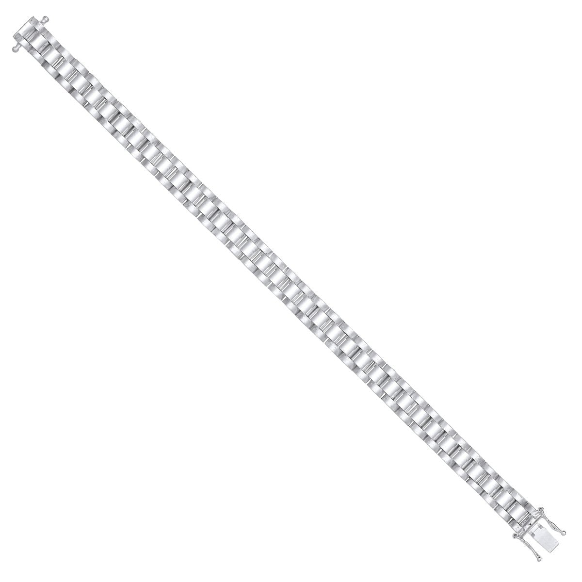 Sterling Silver 8mm Luxury Fancy Link Ladies Bracelet - Samuel Perry
