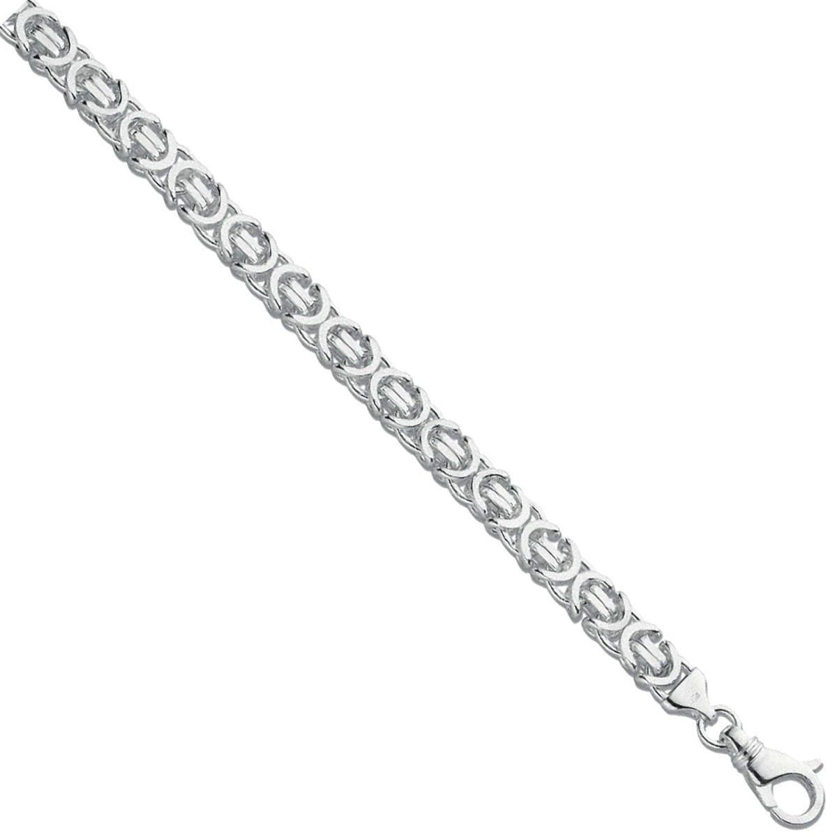 Sterling Silver 9.2mm Byzantine Gents 8" Bracelet - Samuel Perry