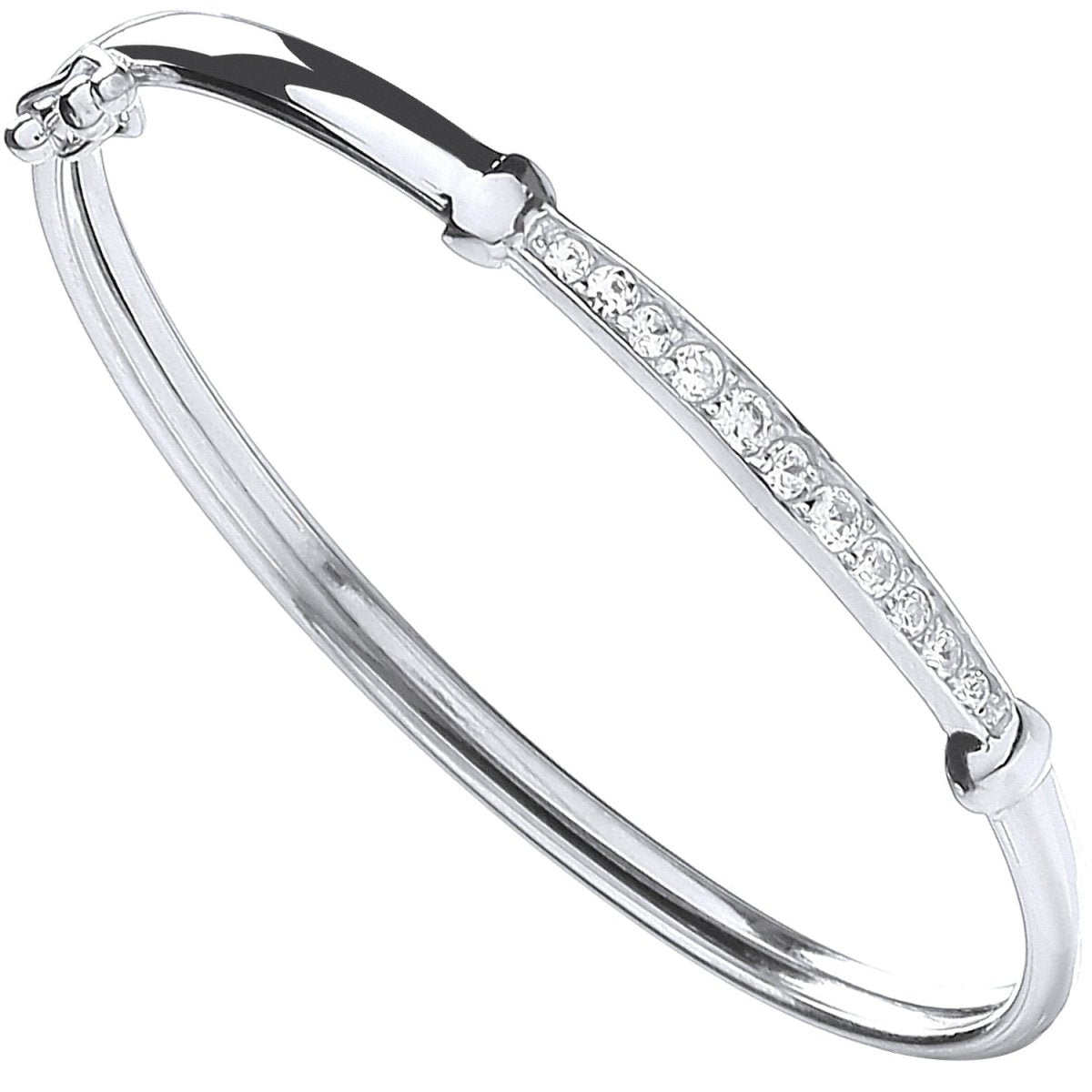 Sterling Silver Baby Cz Bangle - Samuel Perry