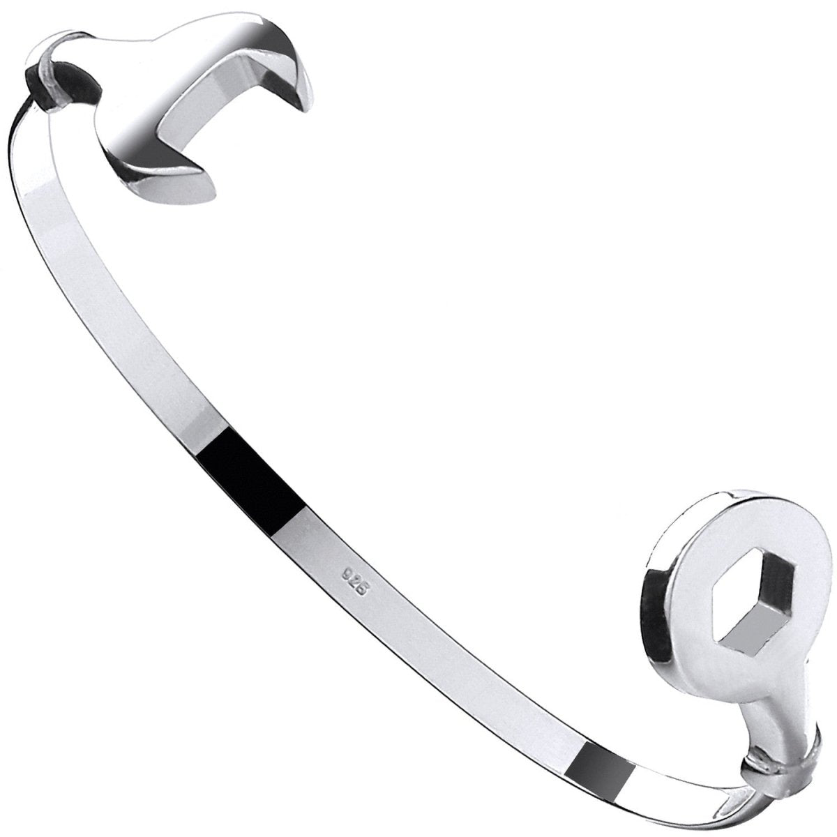 Sterling Silver Classic Baby Spanner Bangle - Samuel Perry