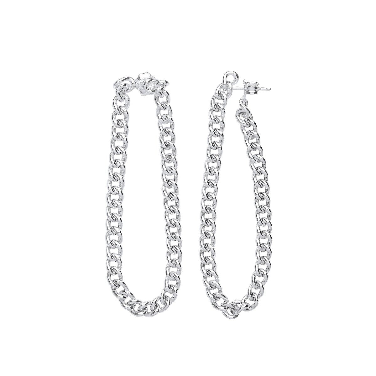 Curb Chain Earring with Ear Cuff main image 1