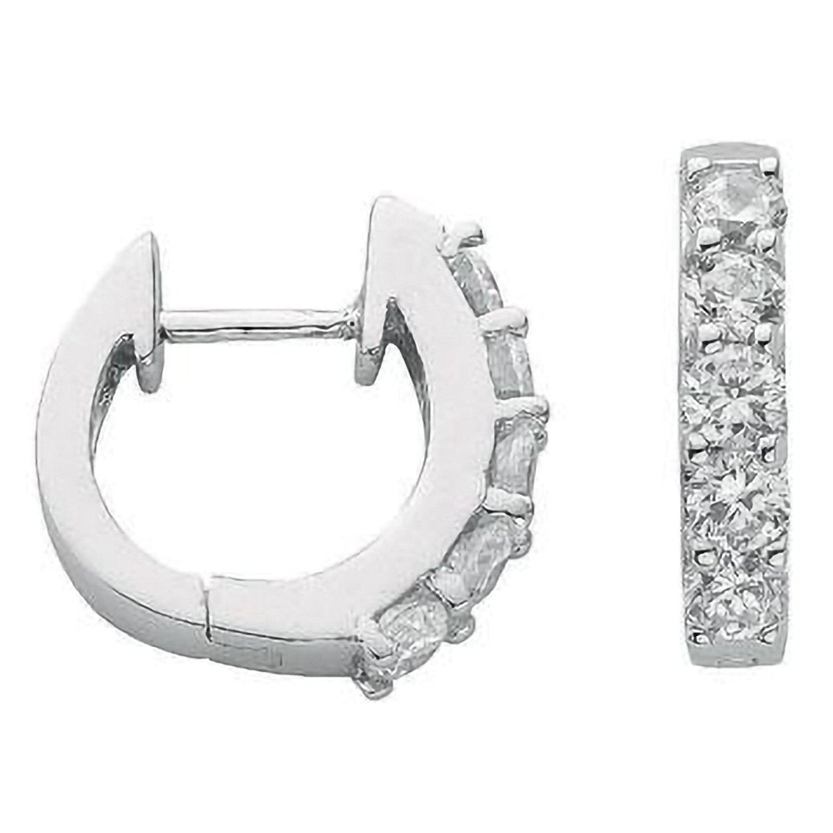 Sterling Silver Cz Huggies - Samuel Perry