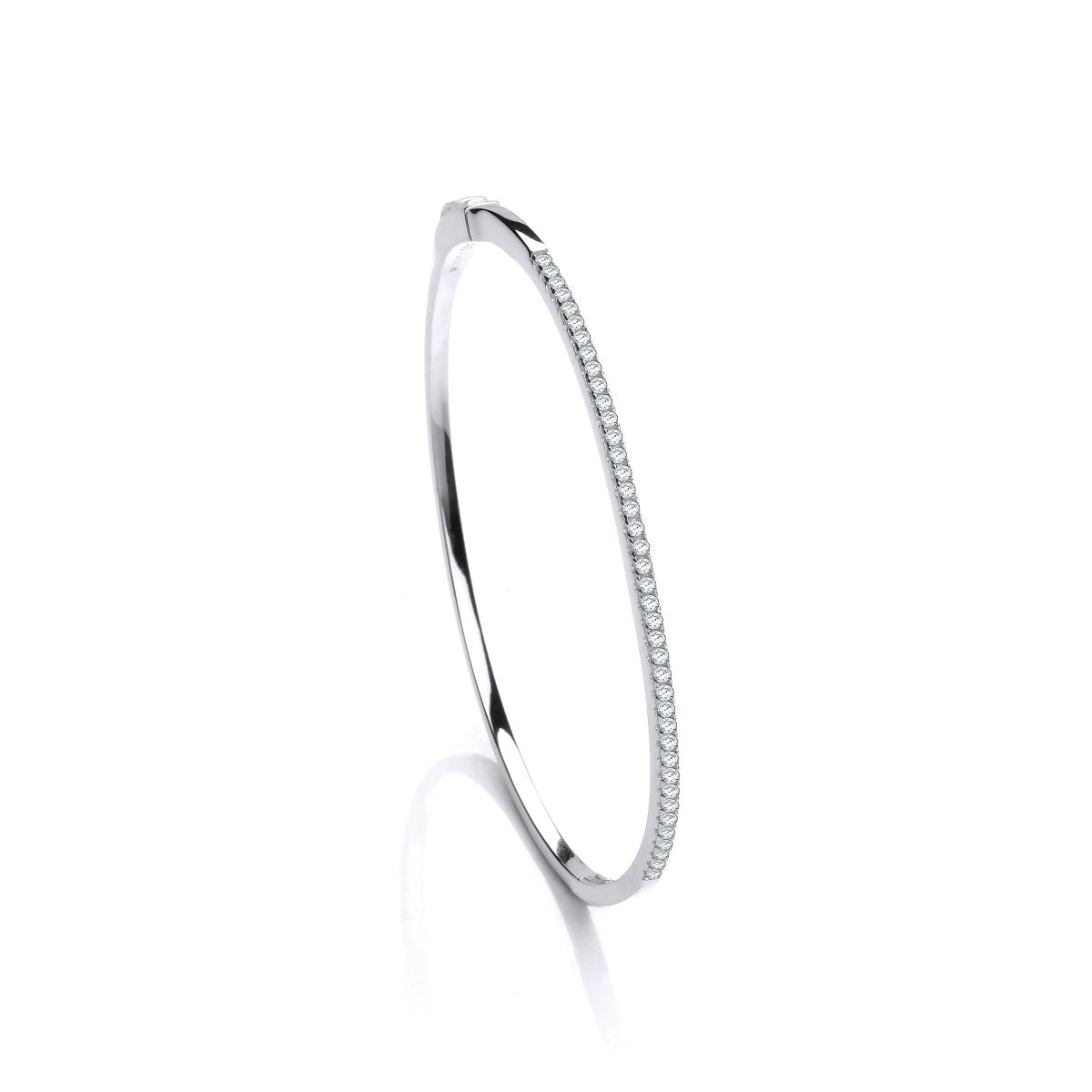 Sterling Silver CZ Tennis Bangle - Samuel Perry