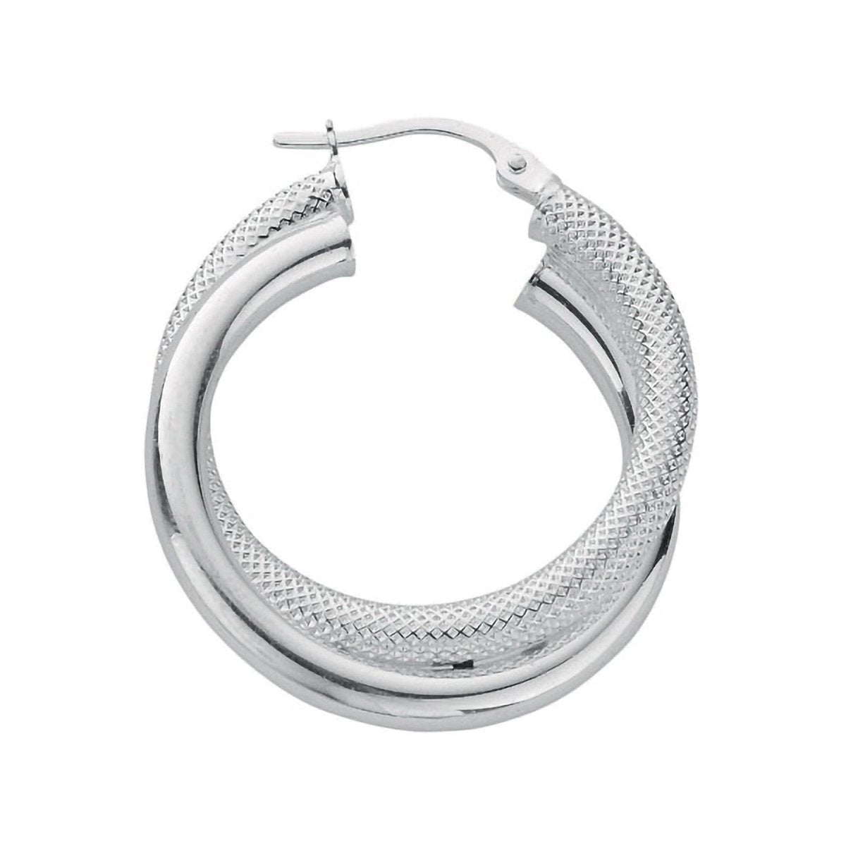 Sterling Silver Double Hoop Earrings - Samuel Perry