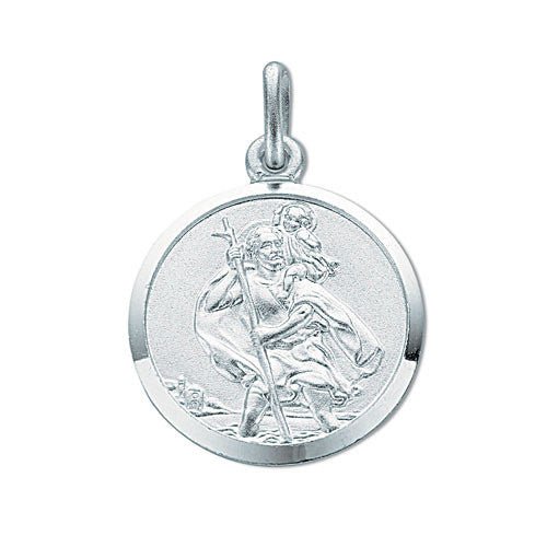 Sterling Silver Double Sided St Christopher Pendant - Samuel Perry
