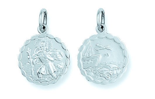 Sterling Silver Double Sided St Christopher Pendant – Timeless Travel Protector - Samuel Perry