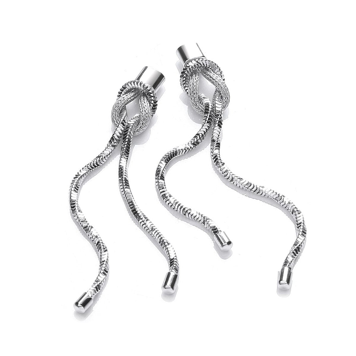Sterling Silver Double Strand Stud Earrings - Samuel Perry