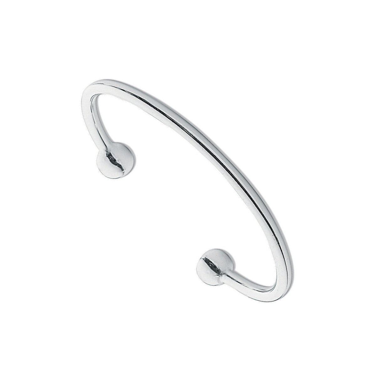 Sterling Silver Elegant Baby Torque Bangle - Samuel Perry