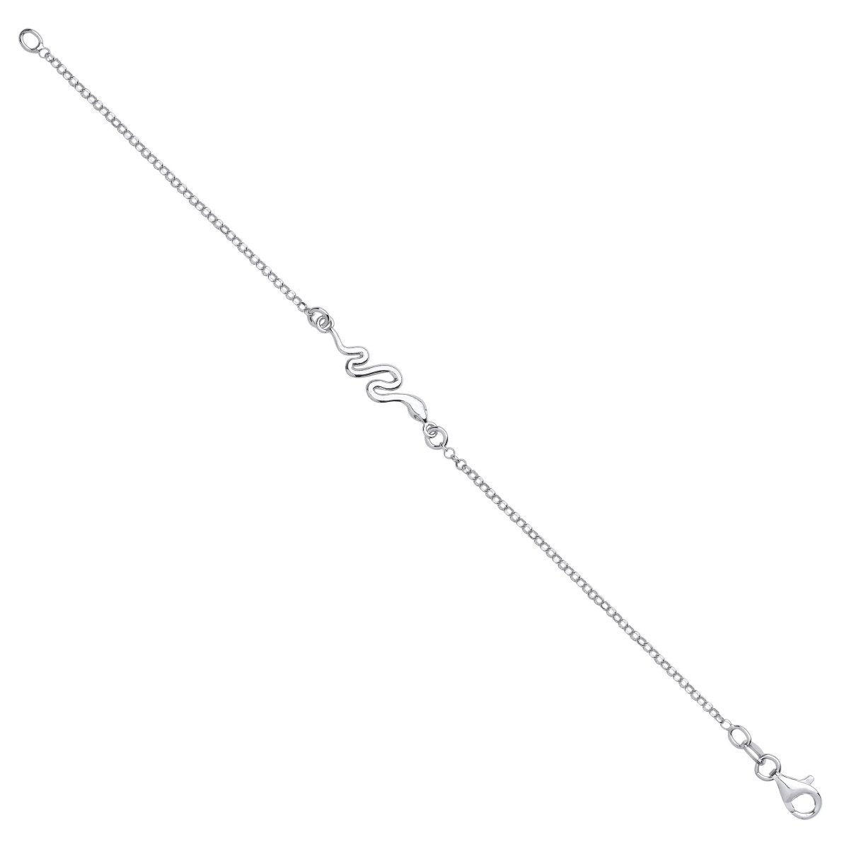 Sterling Silver Elegant Snake Ladies Bracelet - Samuel Perry