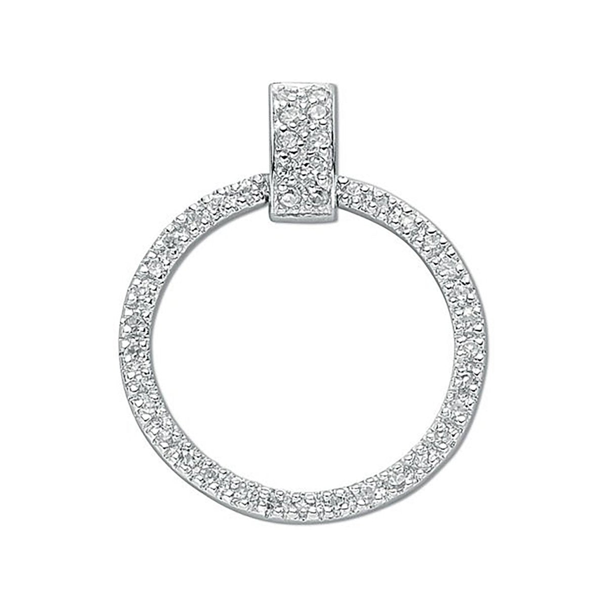 Sterling Silver Eternity CZ Pendant – Timeless & Elegant - Samuel Perry
