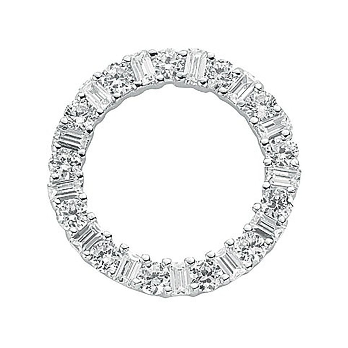 Sterling Silver Eternity CZ Pendant – Timeless & Radiant - Samuel Perry