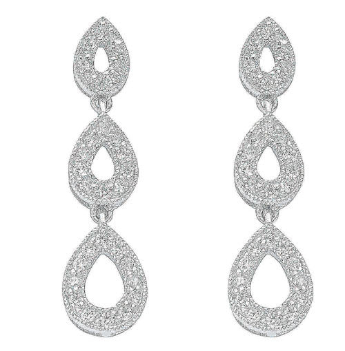 Sterling Silver Fancy Cz Drops - Samuel Perry