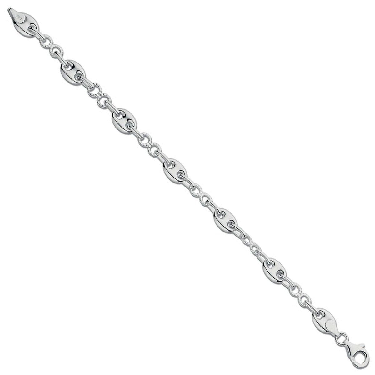 Sterling Silver Fancy Peanut Bracelet - Samuel Perry