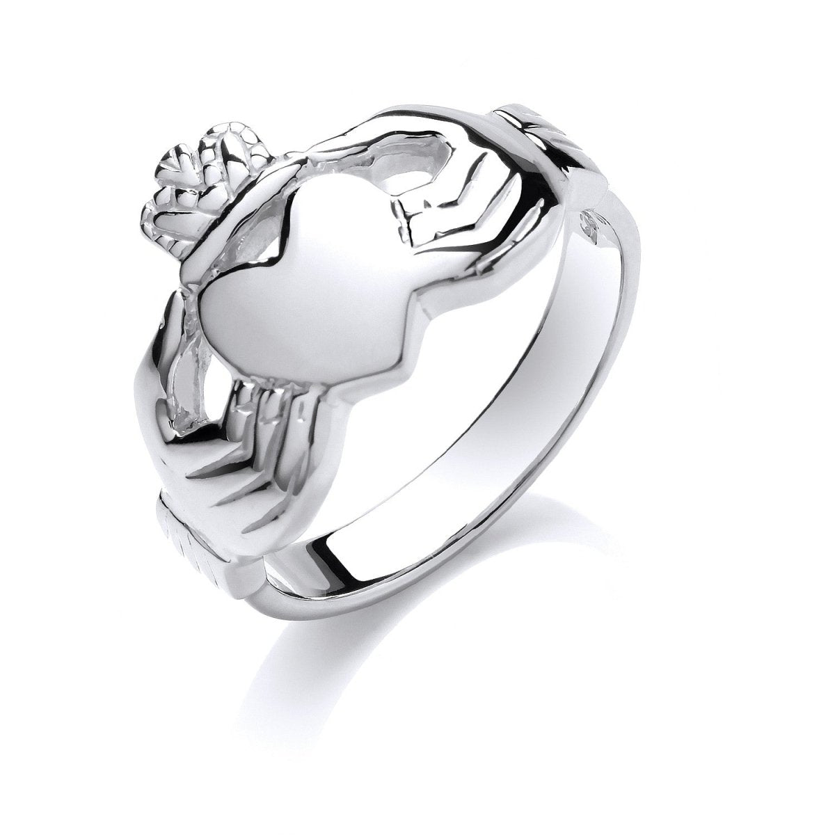 Sterling Silver Gents Claddagh Ring - Samuel Perry
