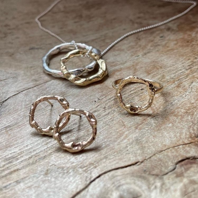 Sterling Silver Halo Necklace - Large - Samuel Perry