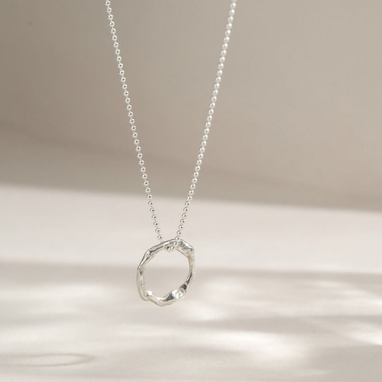 Sterling Silver Halo Necklace - Small - Samuel Perry