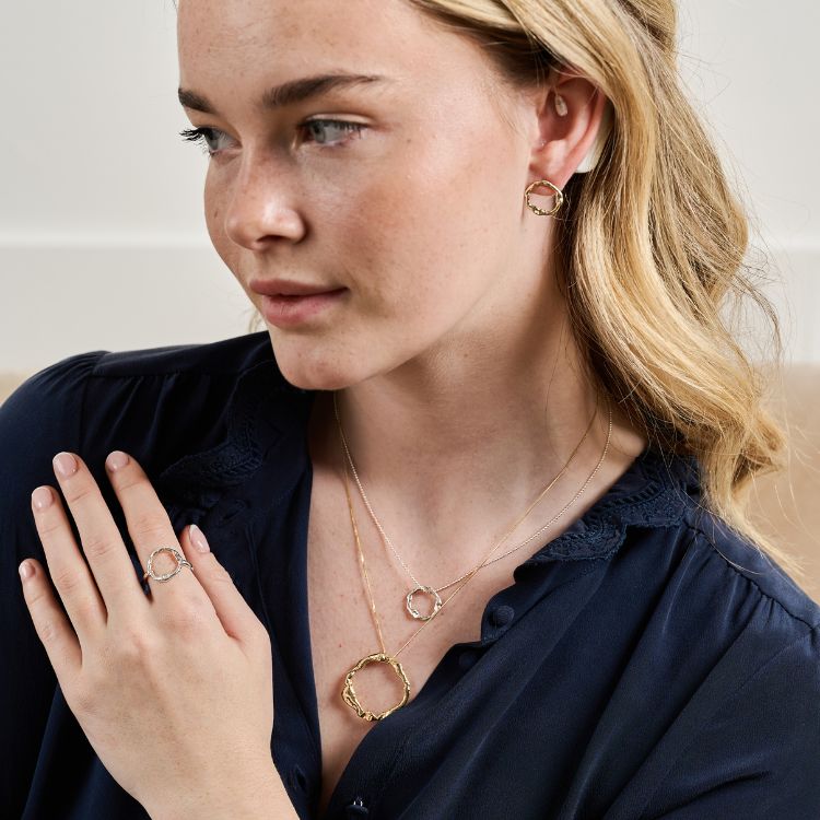 Sterling Silver Halo Pendant - Small - Samuel Perry