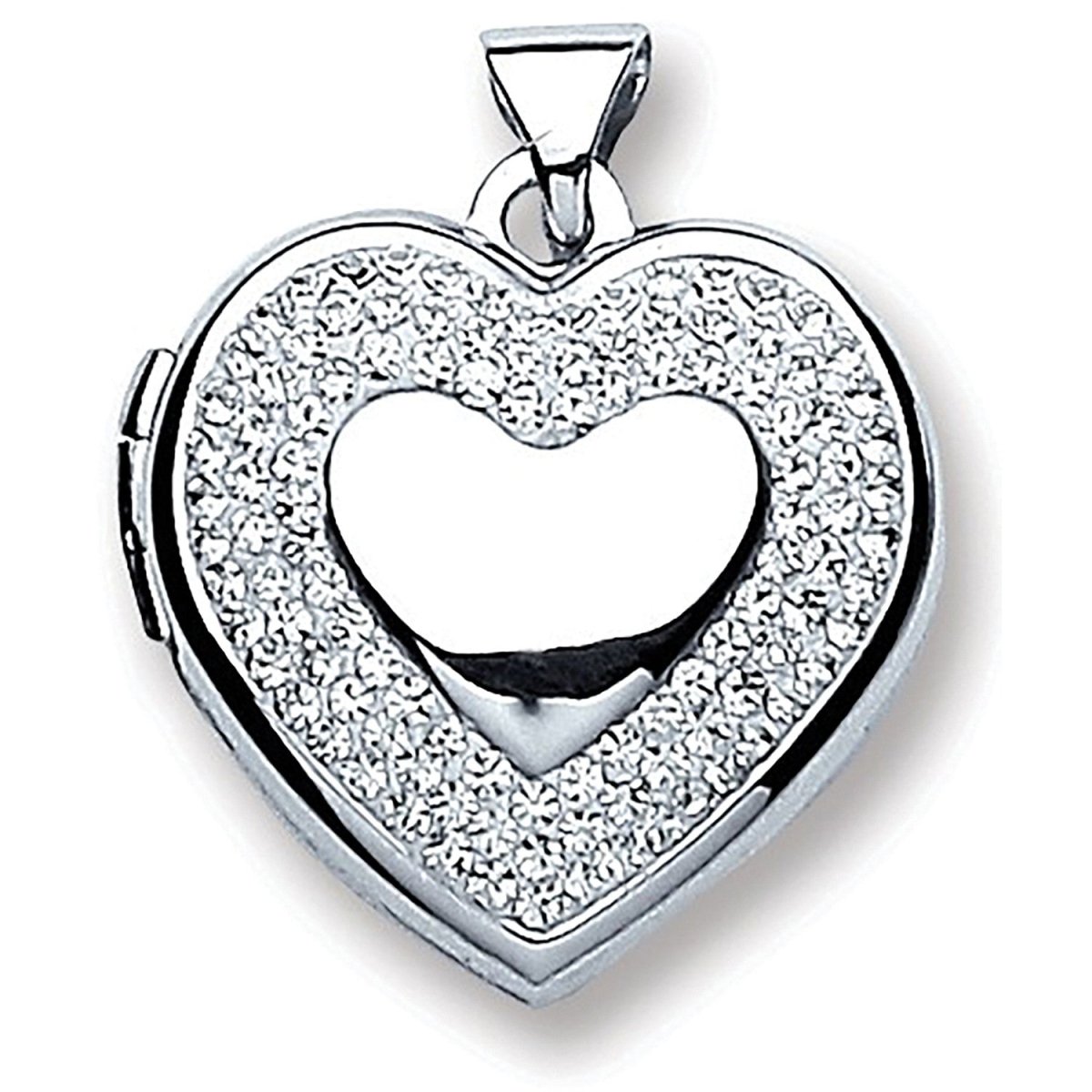 Sterling Silver Heart Crystal Locket – Cherished Keepsake - Samuel Perry