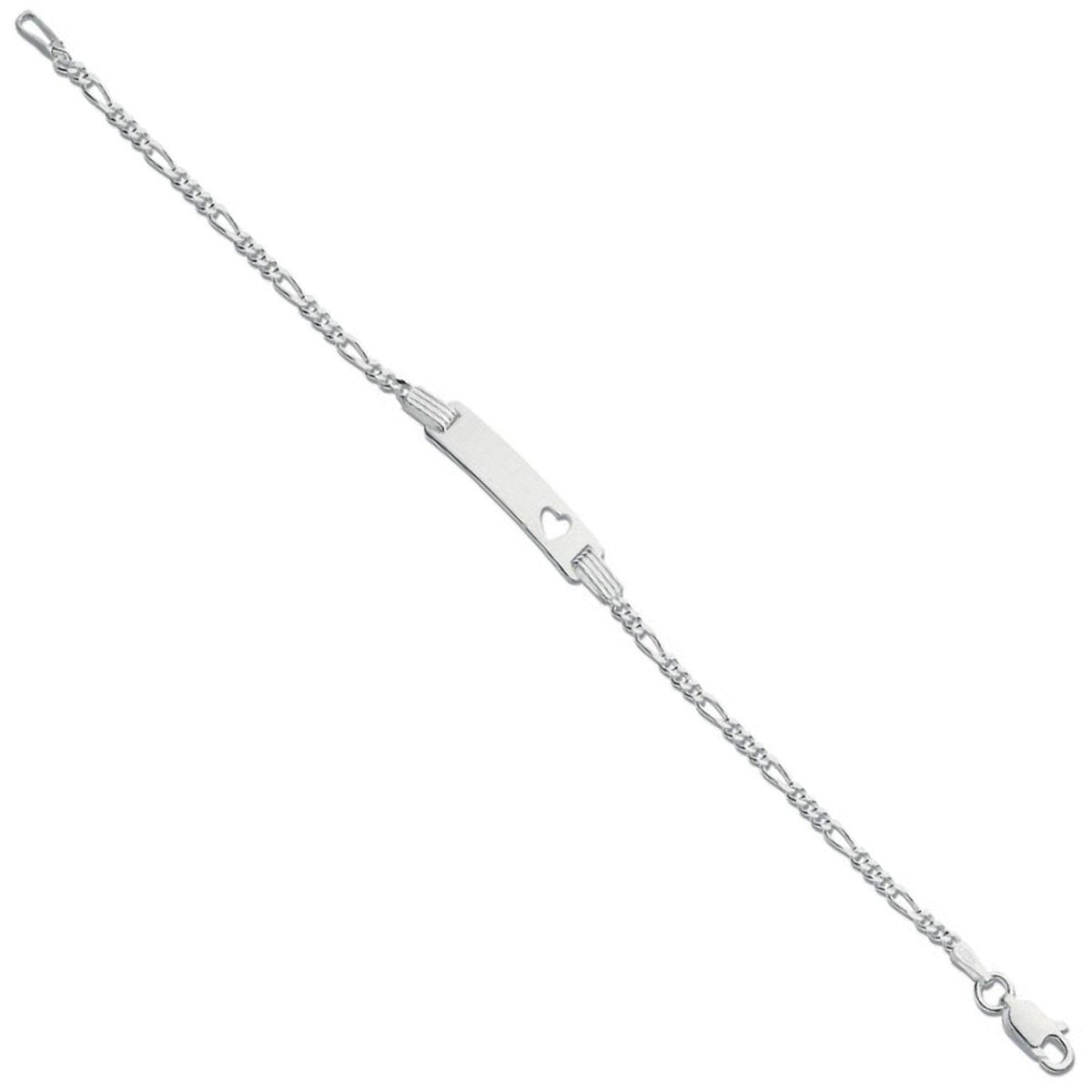 Sterling Silver Heart ID Baby 6" Bracelet - Samuel Perry