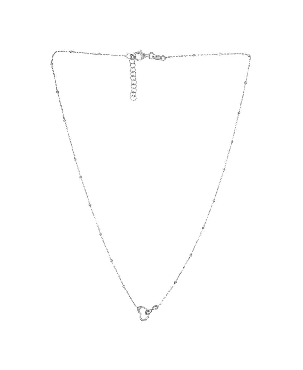 Sterling Silver Heart & Infinity Necklace and Bracelet Set - Samuel Perry