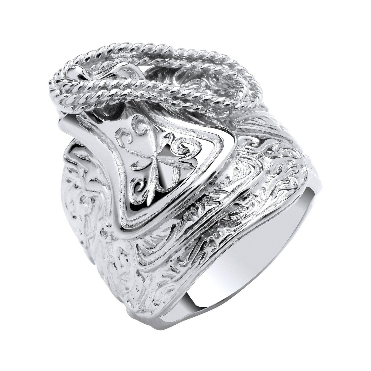 Sterling Silver Large Saddle Ring - Samuel Perry