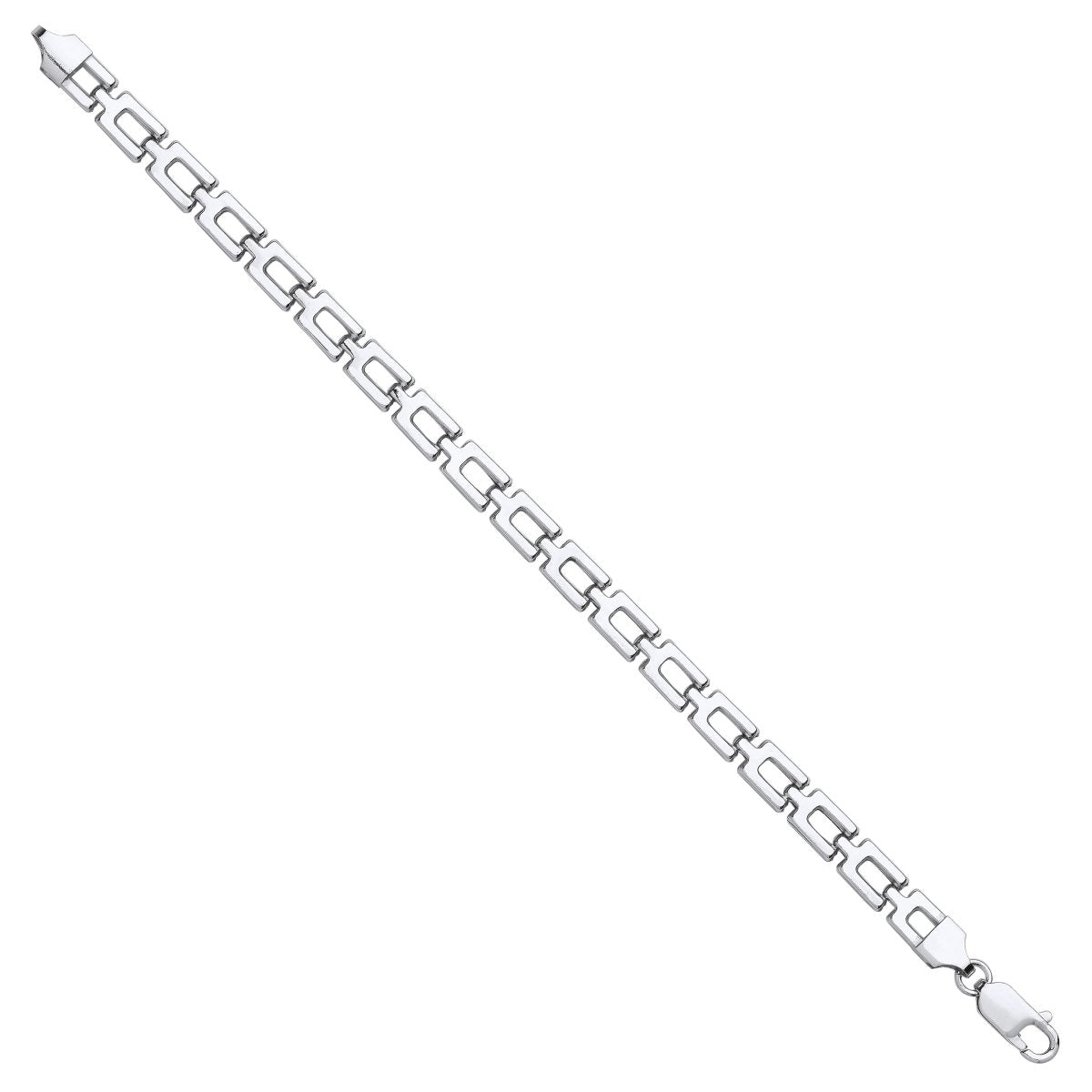 Sterling Silver Luxury 6mm Open Link Chain Bracelet - Samuel Perry