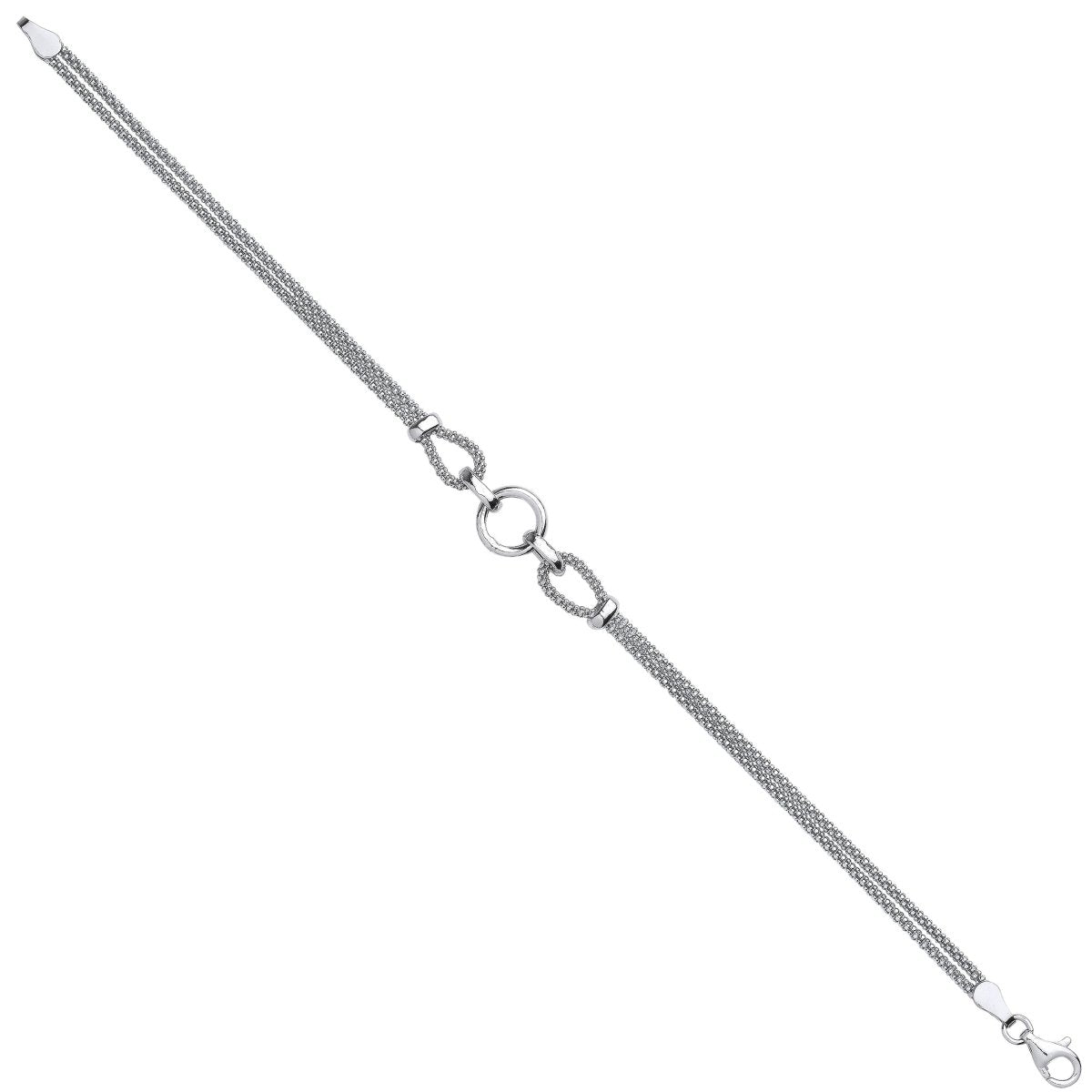 Sterling Silver Luxury Circles Ladies Bracelet - Samuel Perry