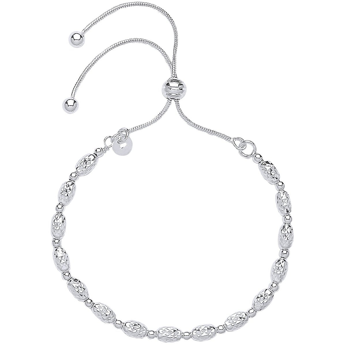 Sterling Silver Luxury Fancy Beads Friendship Bracelet - Samuel Perry