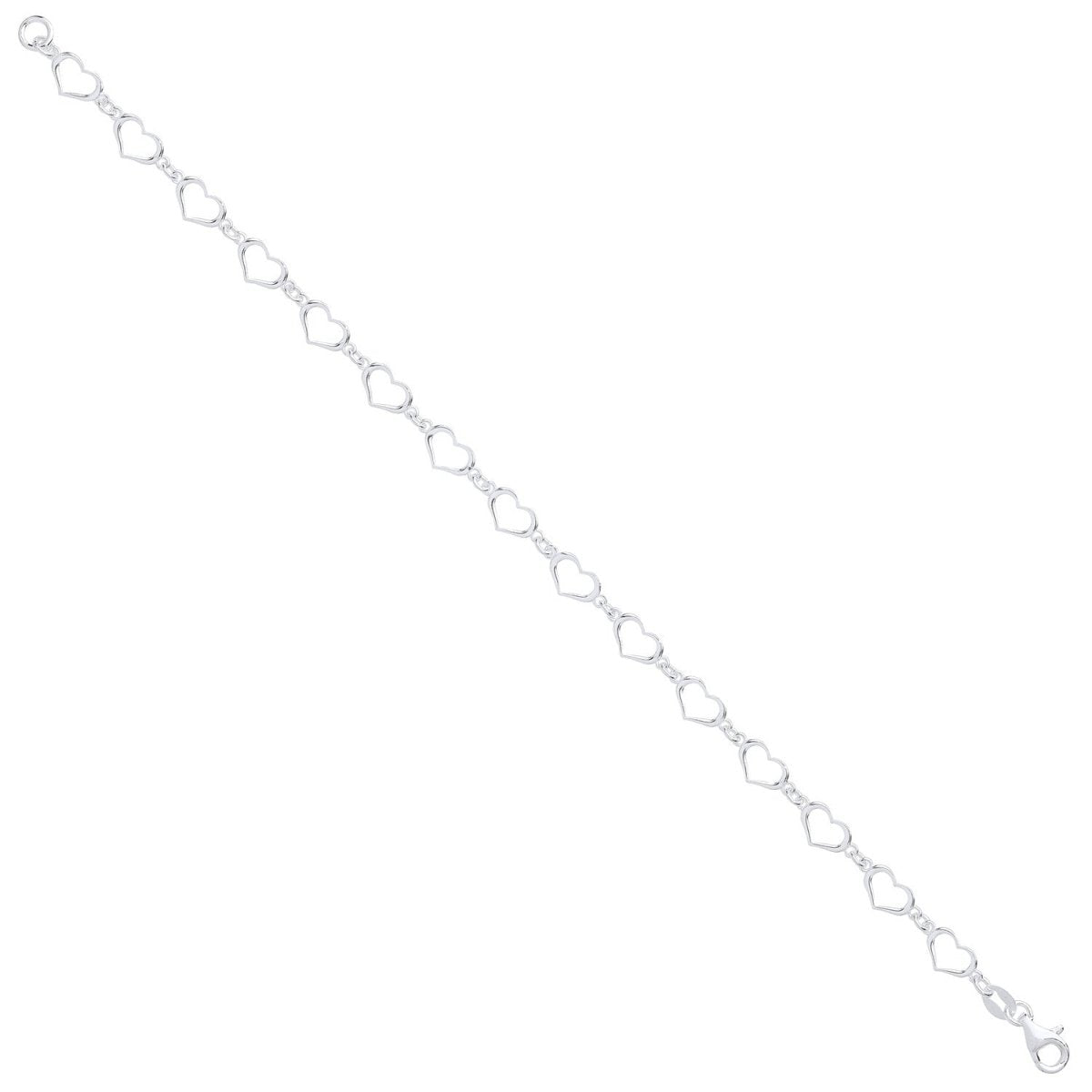 Sterling Silver Luxury Hearts Bracelet - Samuel Perry