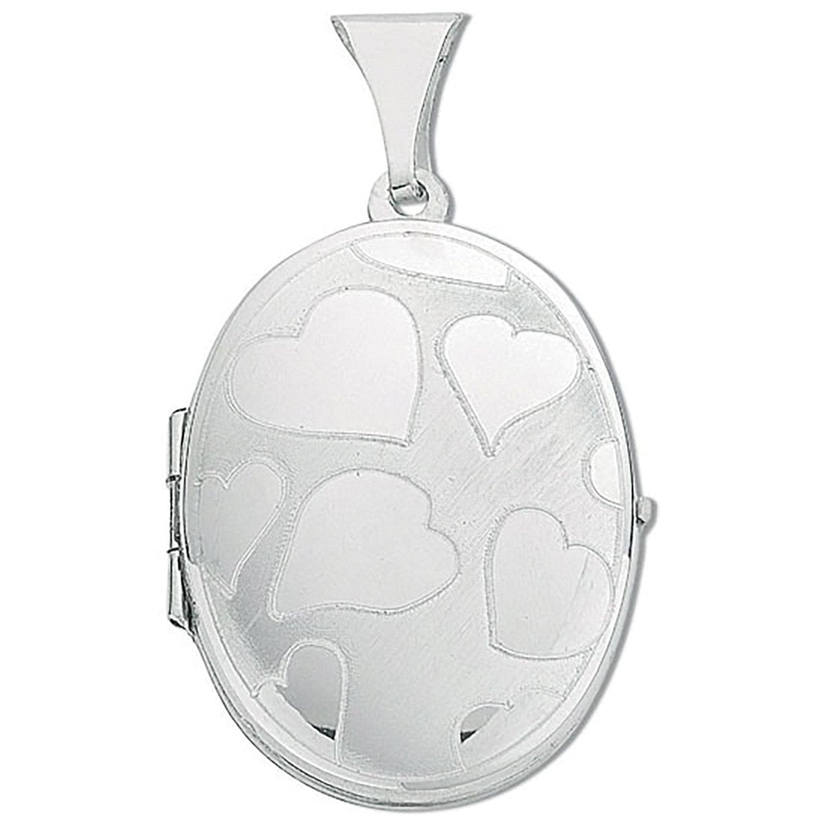 Sterling Silver Medium Engraved Oval Locket – Timeless & Elegant - Samuel Perry