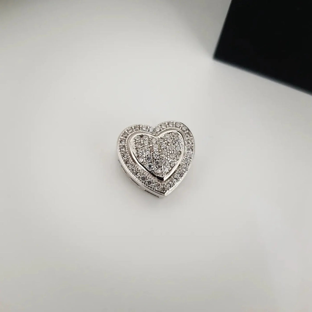 Sterling Silver Micro Pave Heart CZ Necklace - Samuel Perry